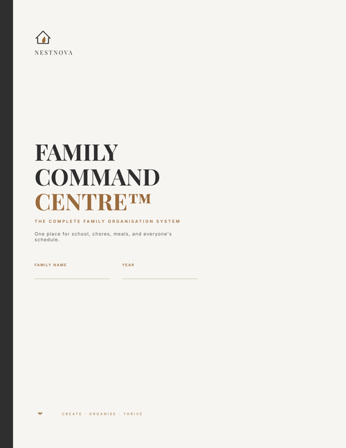 NestNova™ Family Command Centre™ | Complete 36-Page Family Organisation System