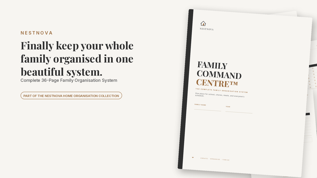 NestNova™ Family Command Centre™ | Complete 36-Page Family Organisation System
