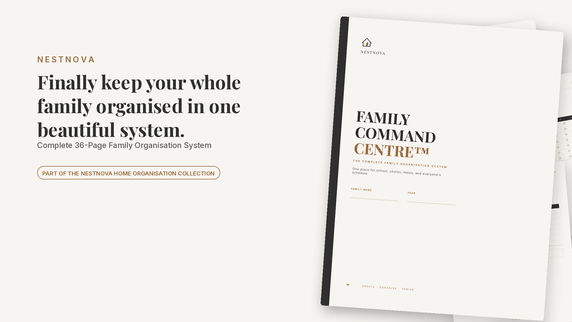 NestNova™ Family Command Centre™ | Complete 36-Page Family Organisation System