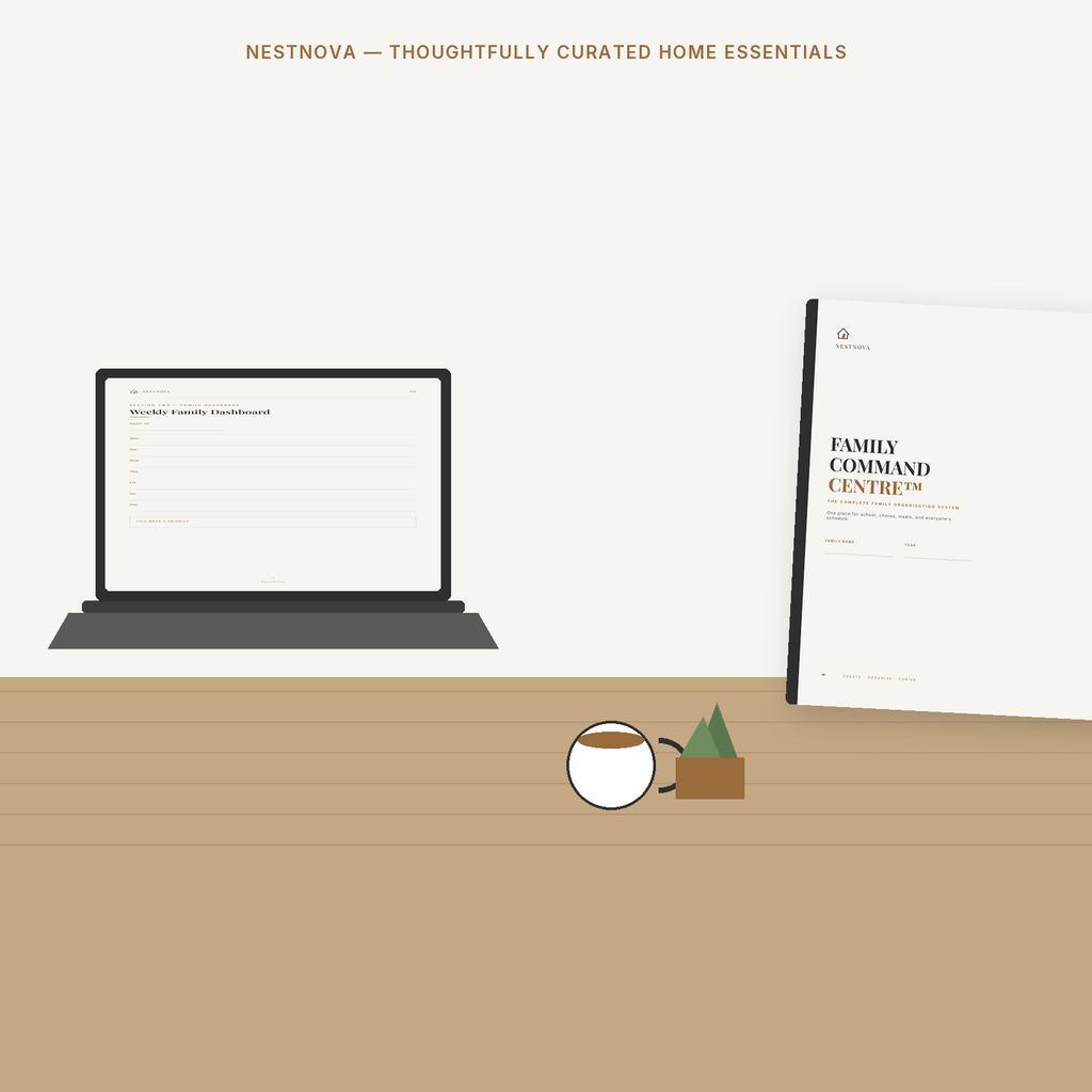 NestNova™ Family Command Centre™ | Complete 36-Page Family Organisation System