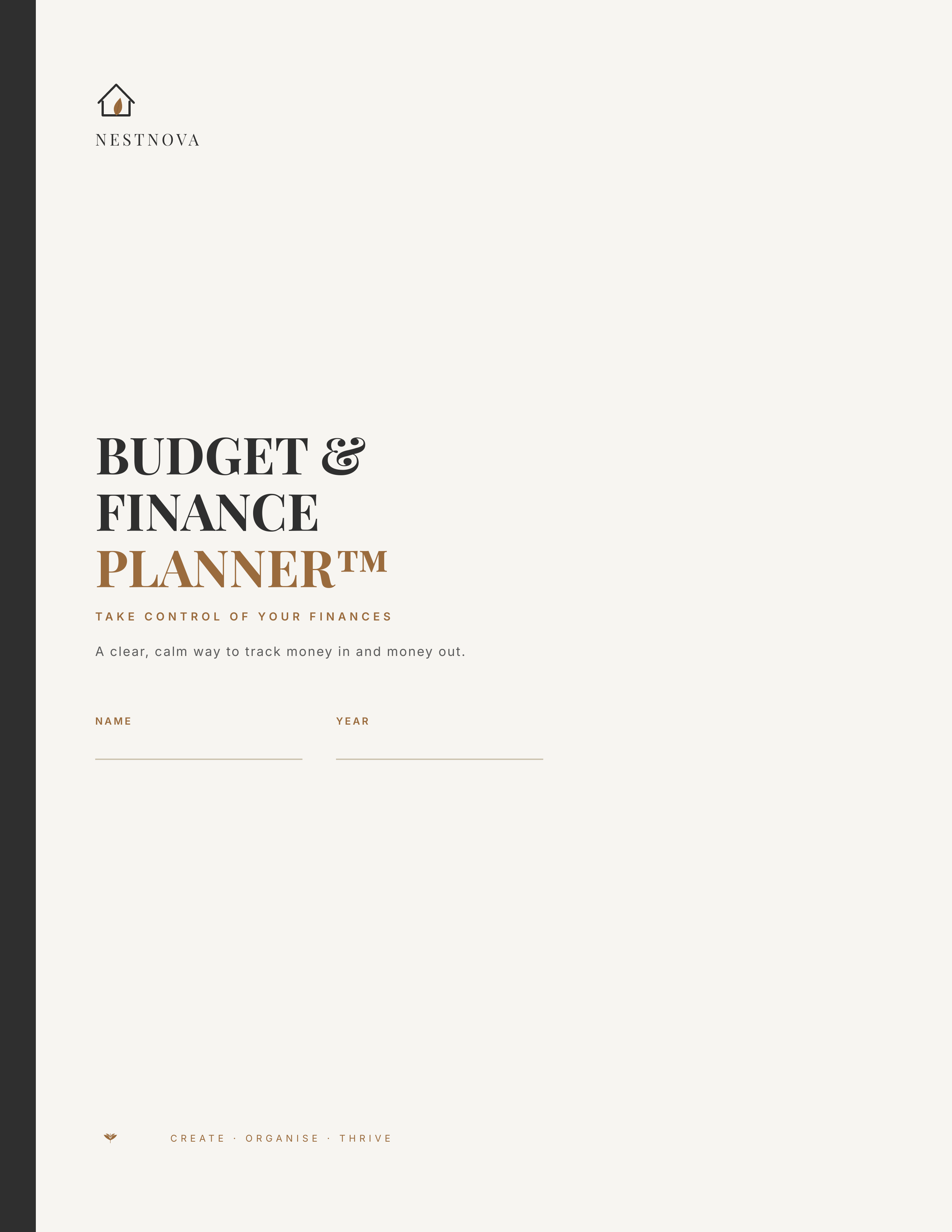 NestNova™ Budget & Finance Planner | Take Control of Your Money