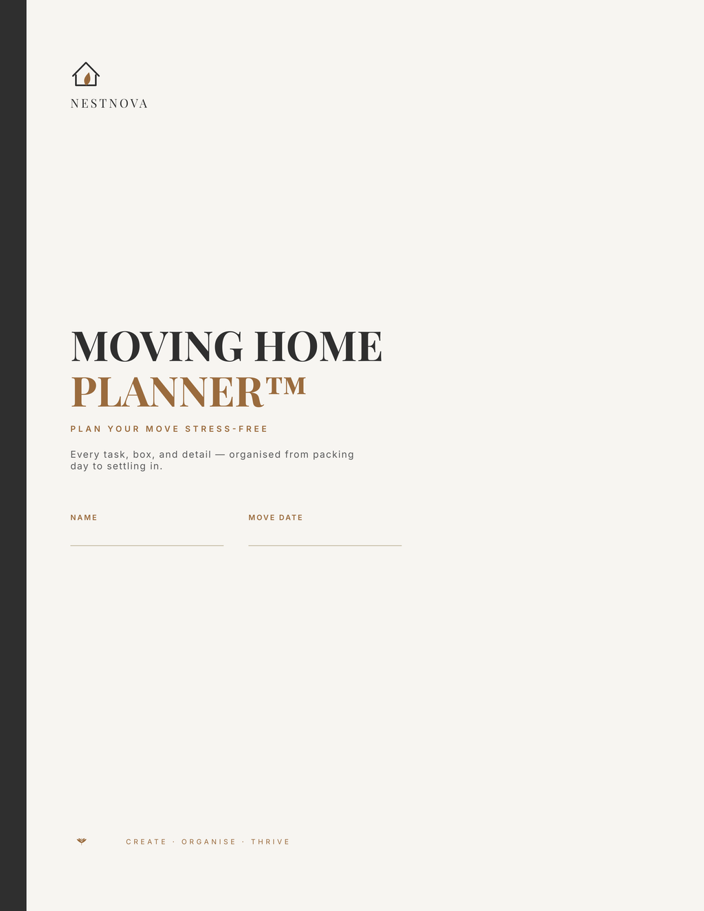NestNova™ Moving Home Planner | Digital Moving Planner