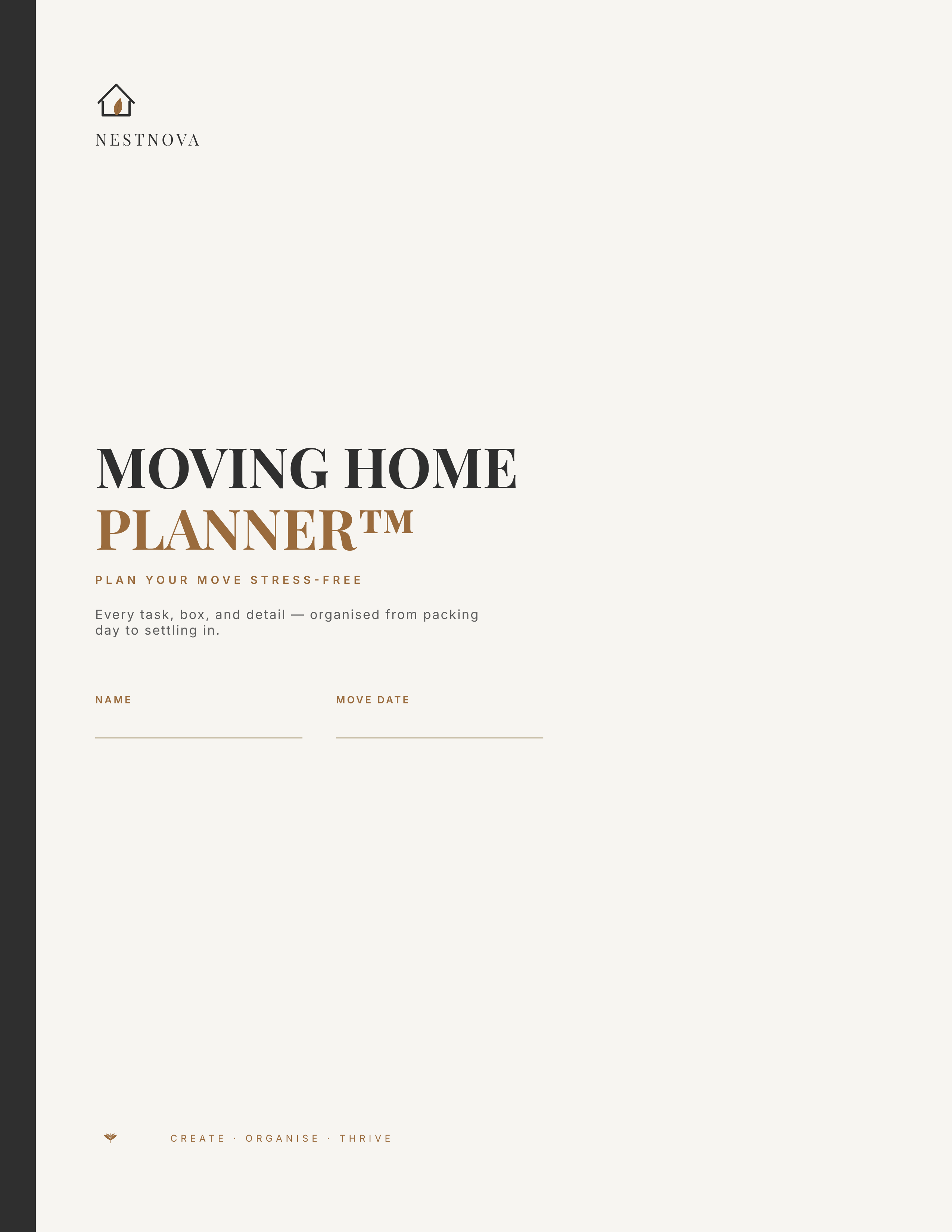 NestNova™ Moving Home Planner | Digital Moving Planner