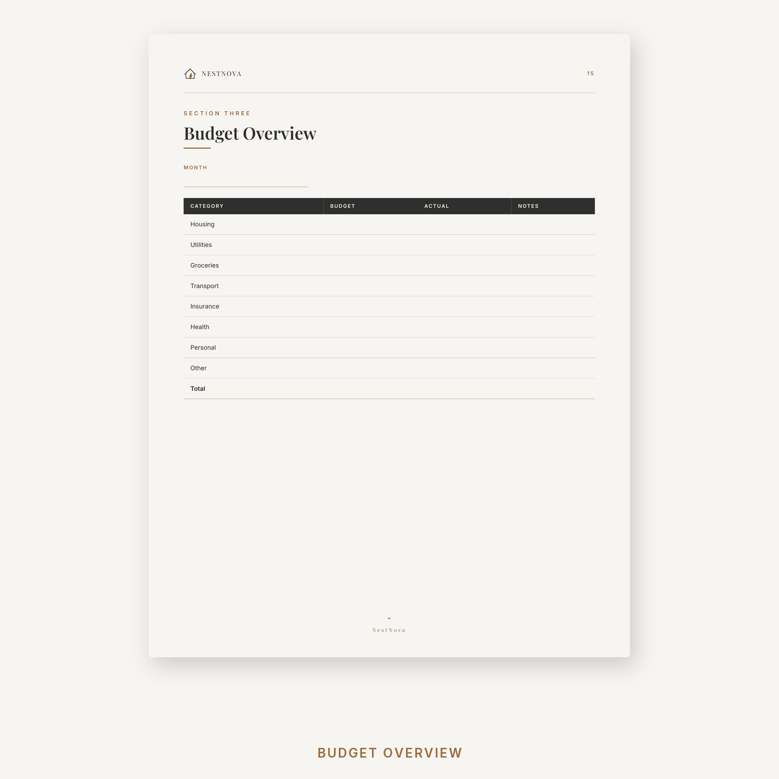 NestNova™ Home Management System.