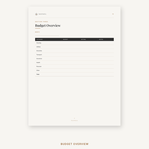 NestNova™ Home Management System.