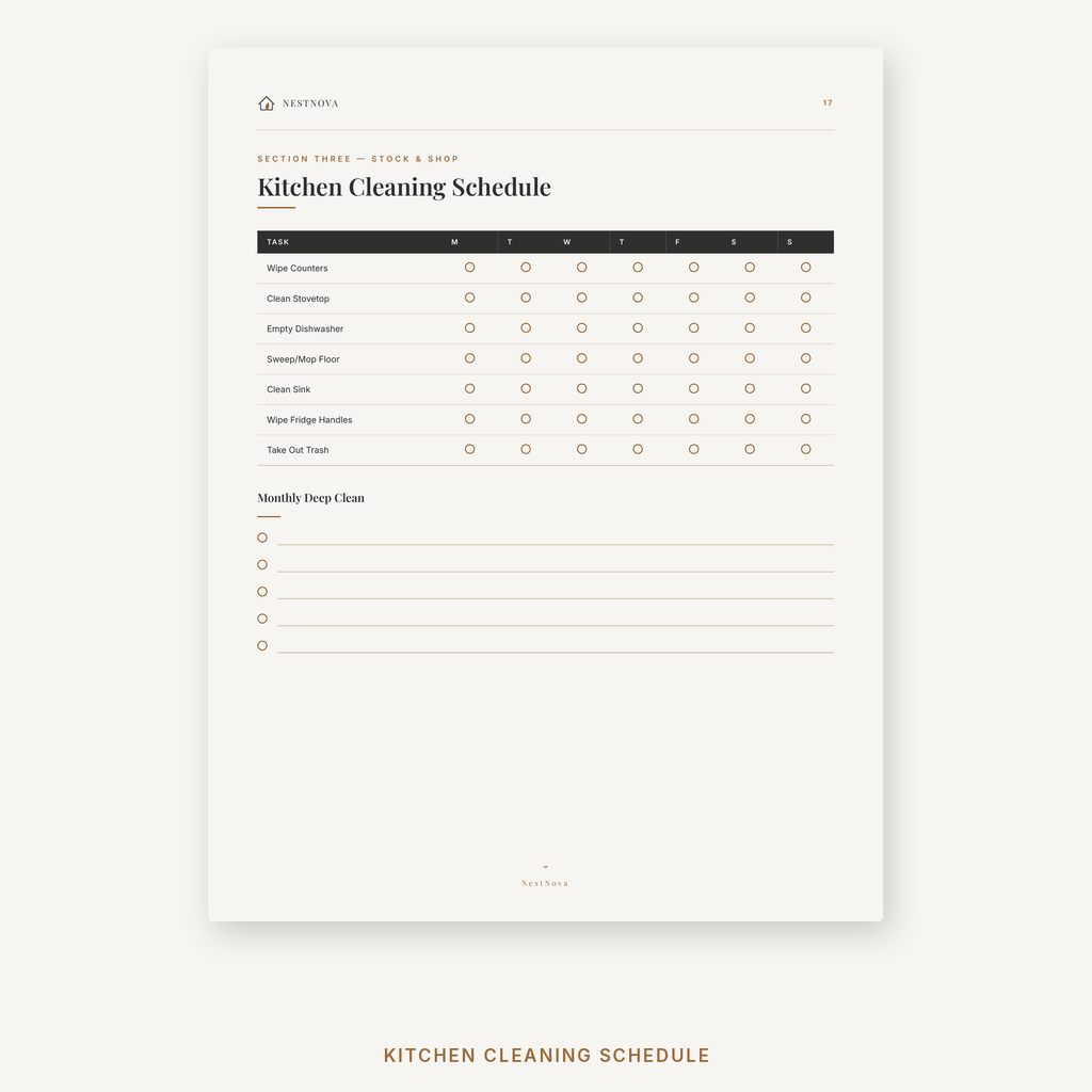 NestNova™ Kitchen Companion | Meal Planning & Kitchen Organiser