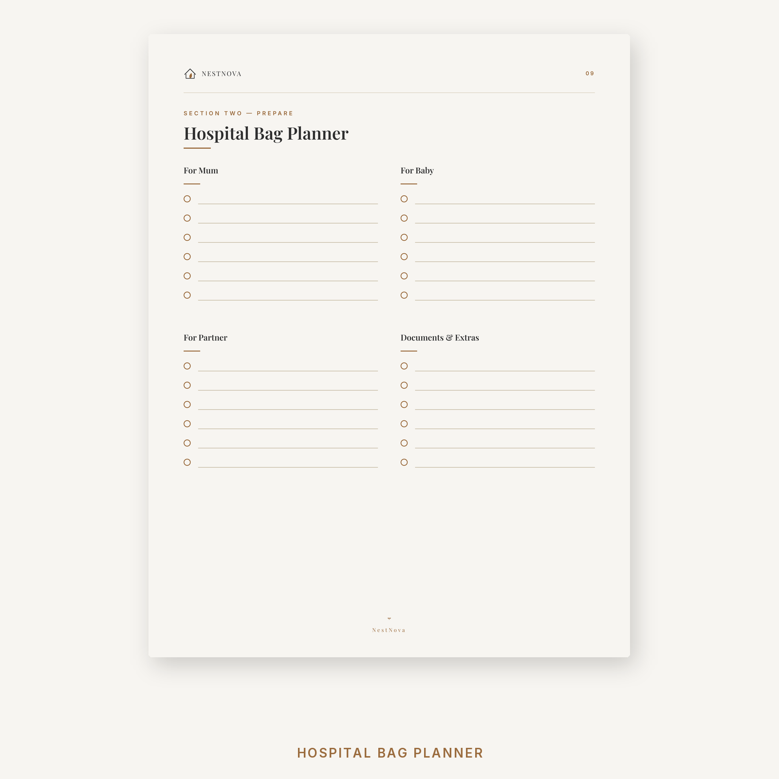 NestNova™ New Baby Planner | Prepare for Your Little One with Confidence