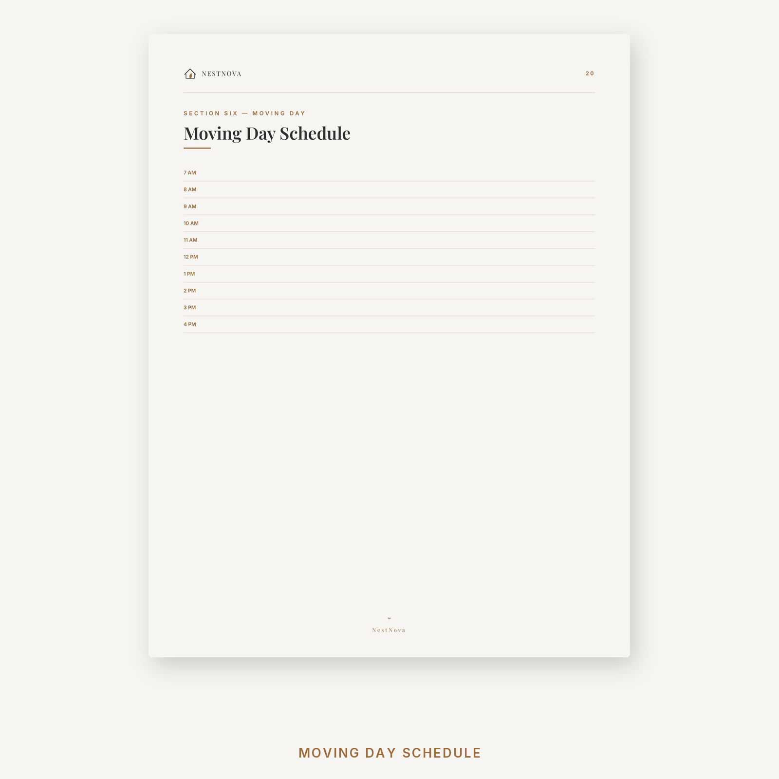 NestNova™ Moving Home Planner | Digital Moving Planner